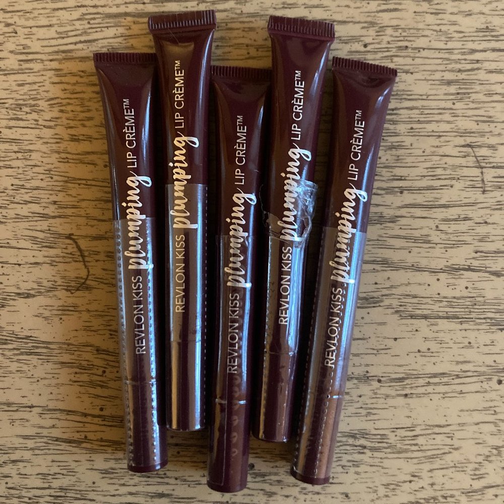 Revlon Kiss Plumping Lip Creme   *NEW*  Shade: #545 Rich Bordeaux  5 pack